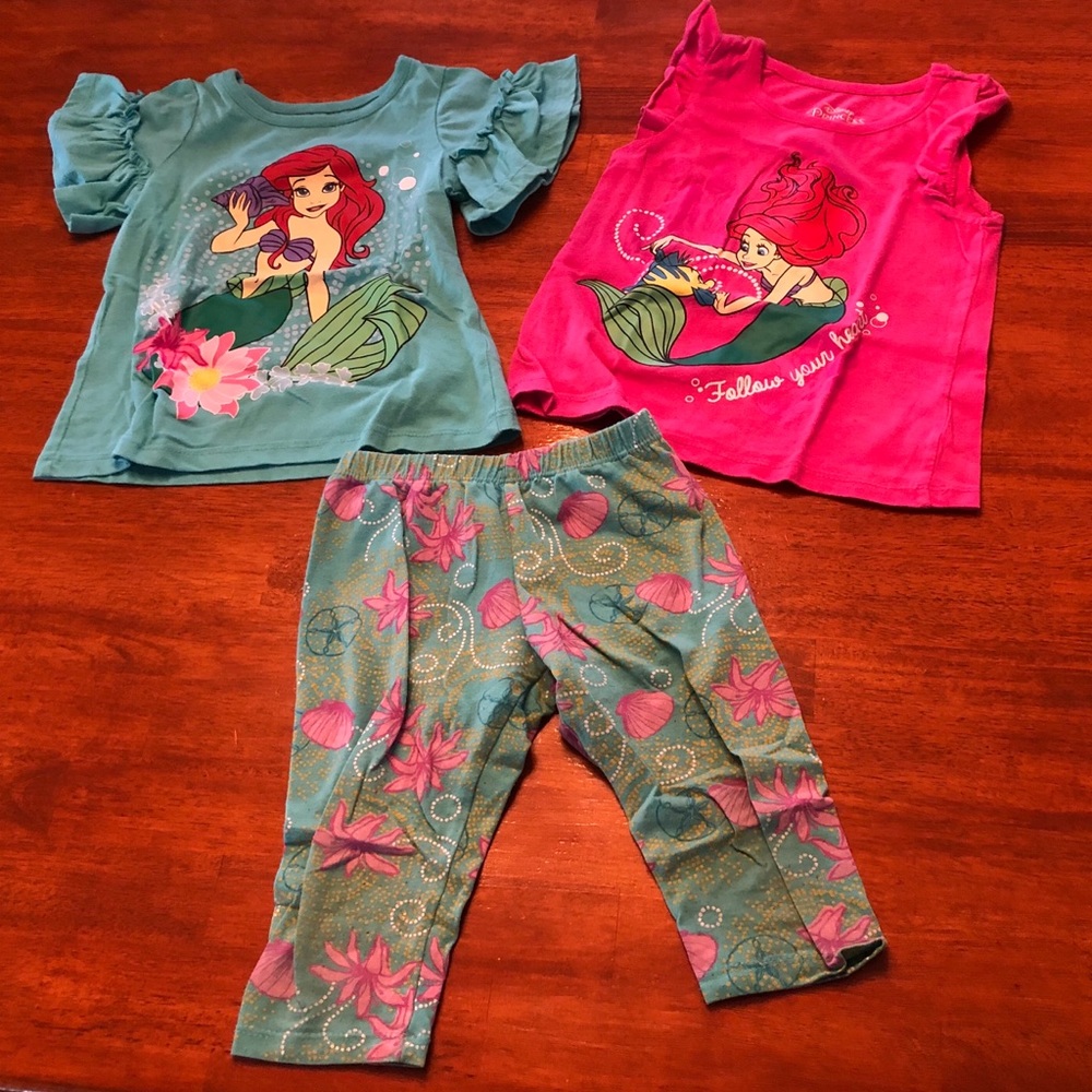Ariel Little Mermaid sleepwear 3 piece set